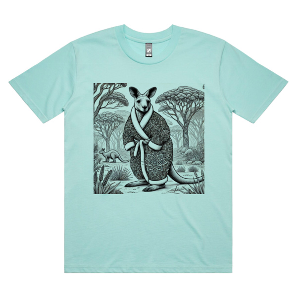 Kangaroo wearing a Koch-Snowflake-design bathrobe Thumbnail